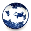 Picture of Ceramic Bowl with Blue Fish and Flower Design 2.75" 