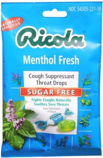 Picture of Ricola Mentol Sugar Free 19 Drops