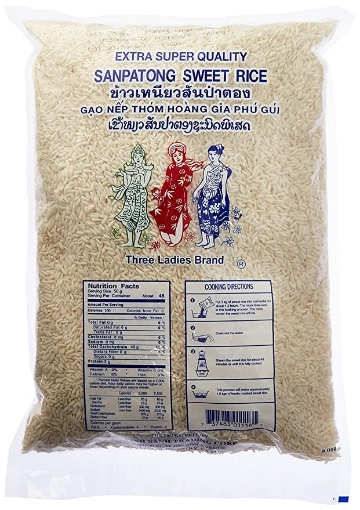 Picture of Three Ladies Brand Sanpatong Sweet Rice 5 lbs