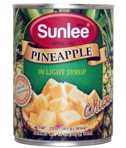 Picture of Sunlee Pineapple Chunks in Syrup-20oz