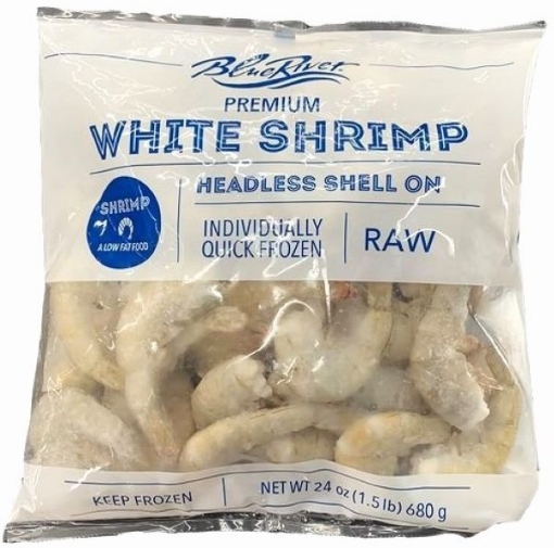 Picture of BlueRiver Headless White Shrimp 21/25-1.5Lbs